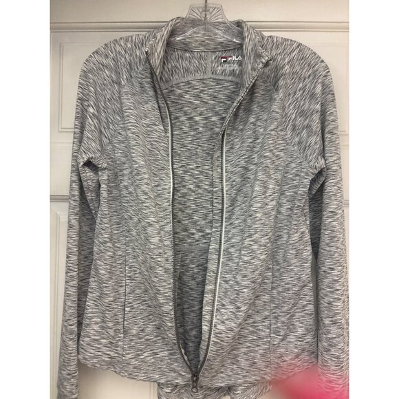 Fila Womens Grey Full-Zip Athletic Performance Running Jacket S - Picture 9 of 14
